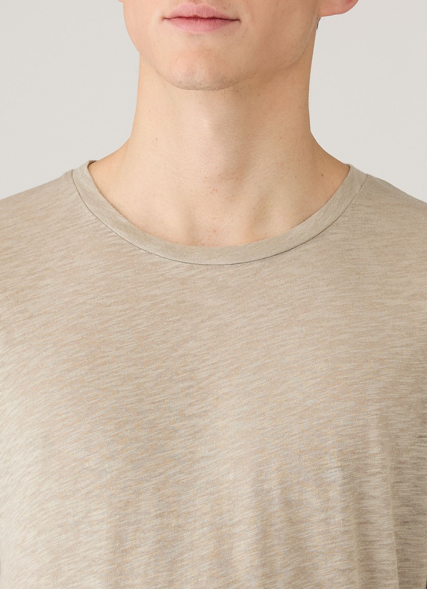 Men's Cotton Linen T-shirt in Ash