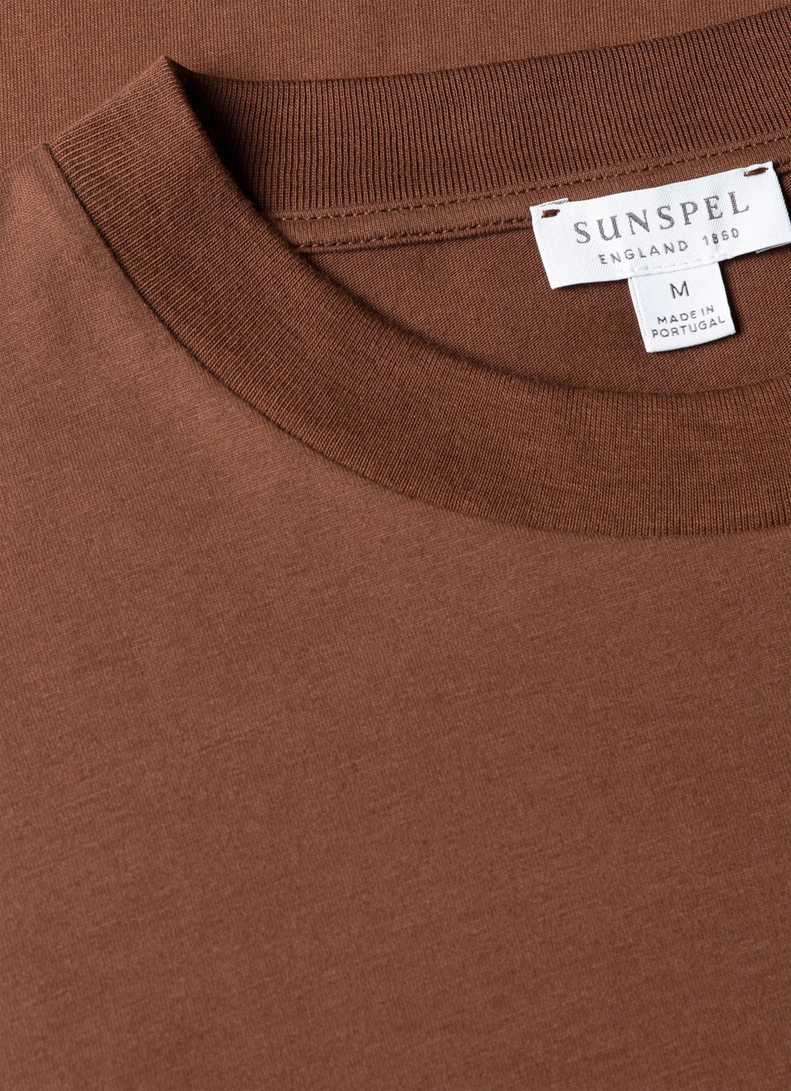Men's Brushed Cotton T-shirt in Chestnut