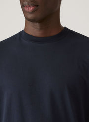 Men's Brushed Cotton T-shirt in Midnight Navy
