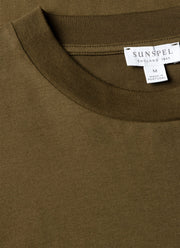 Men's Brushed Cotton T-shirt in Loden Green