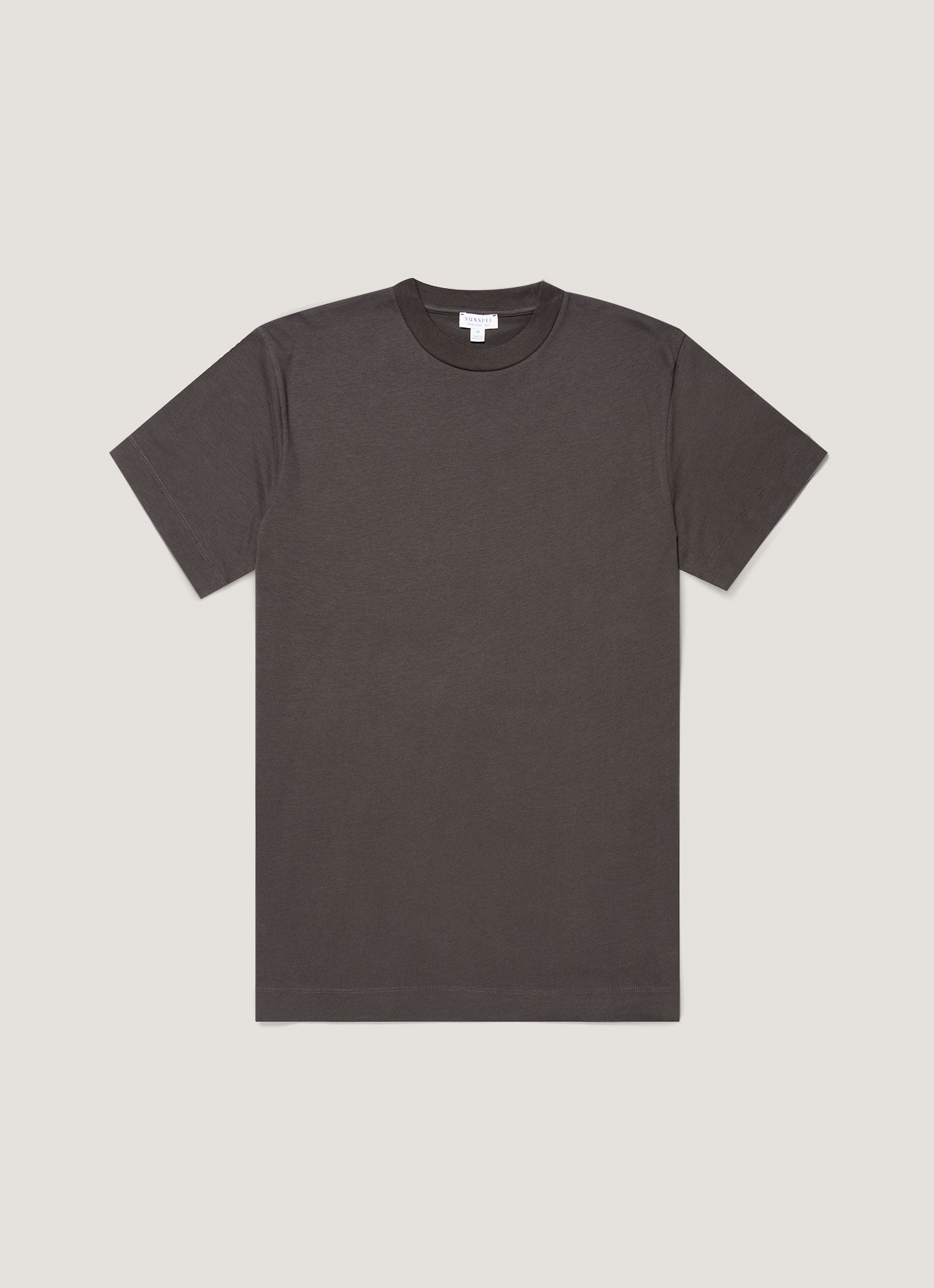 Men's Brushed Cotton T-shirt in Anthracite