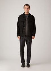 Men's Brushed Cotton T-shirt in Anthracite