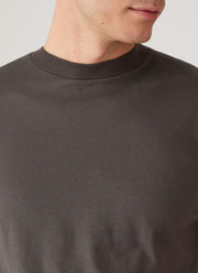 Men's Brushed Cotton T-shirt in Anthracite