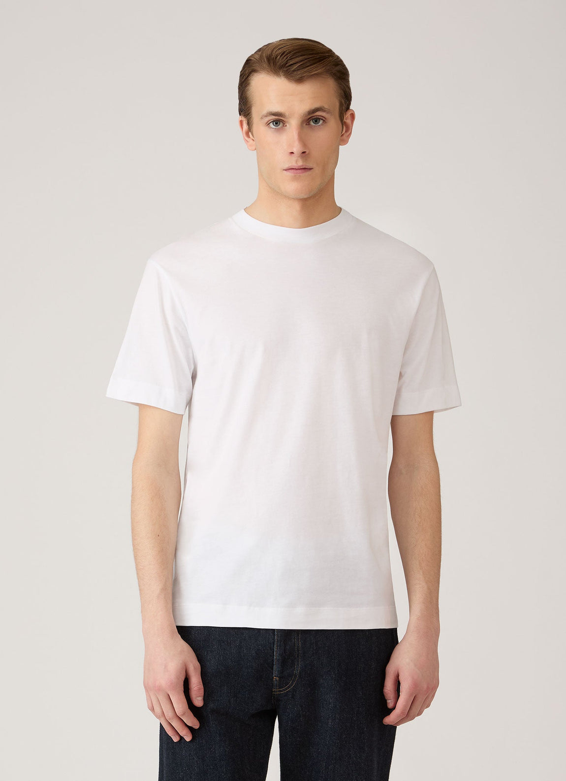 Men's Brushed Cotton T-shirt in White