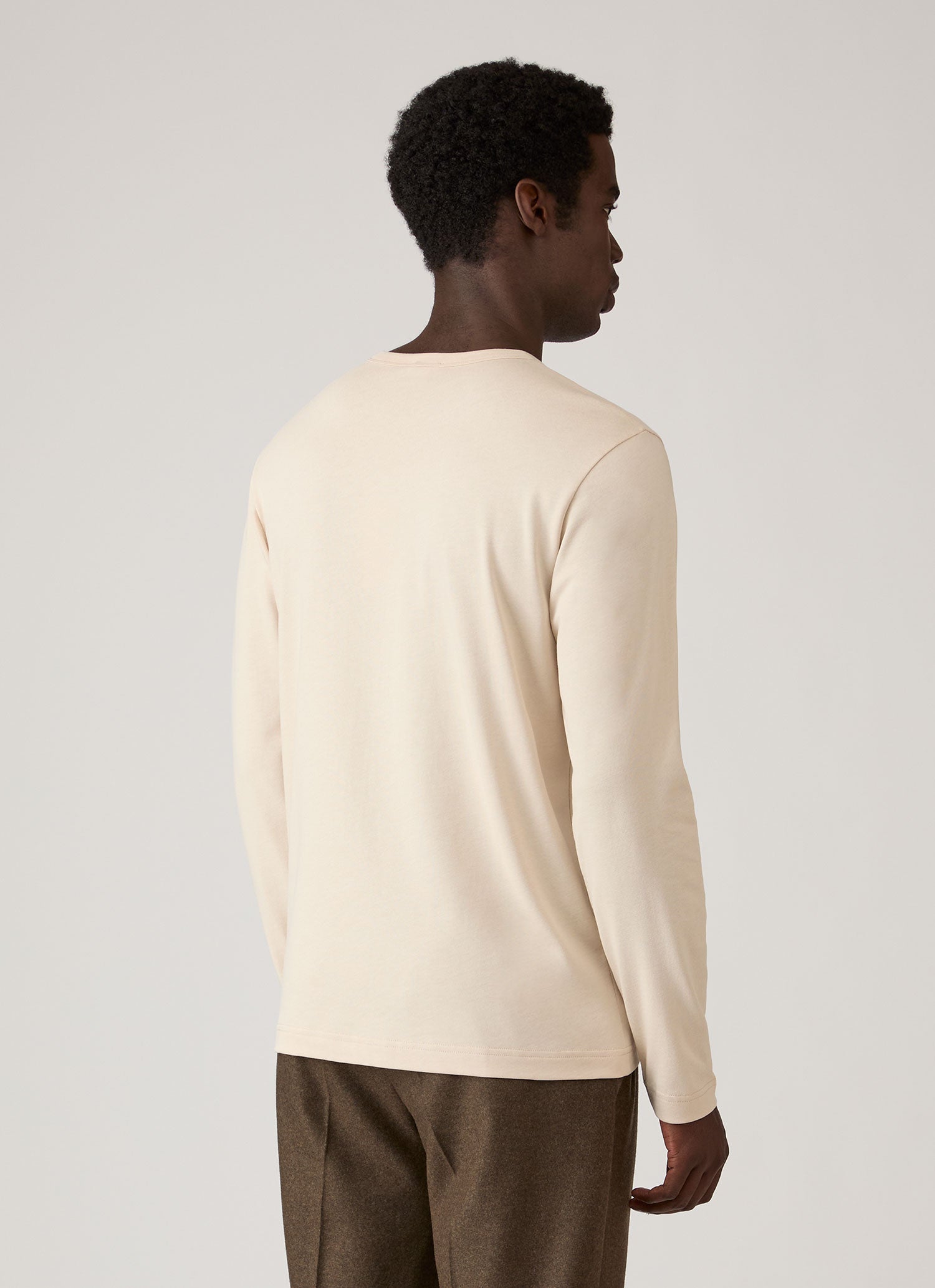 Men's Long Sleeve Heavyweight Classic T-shirt in Swansdown