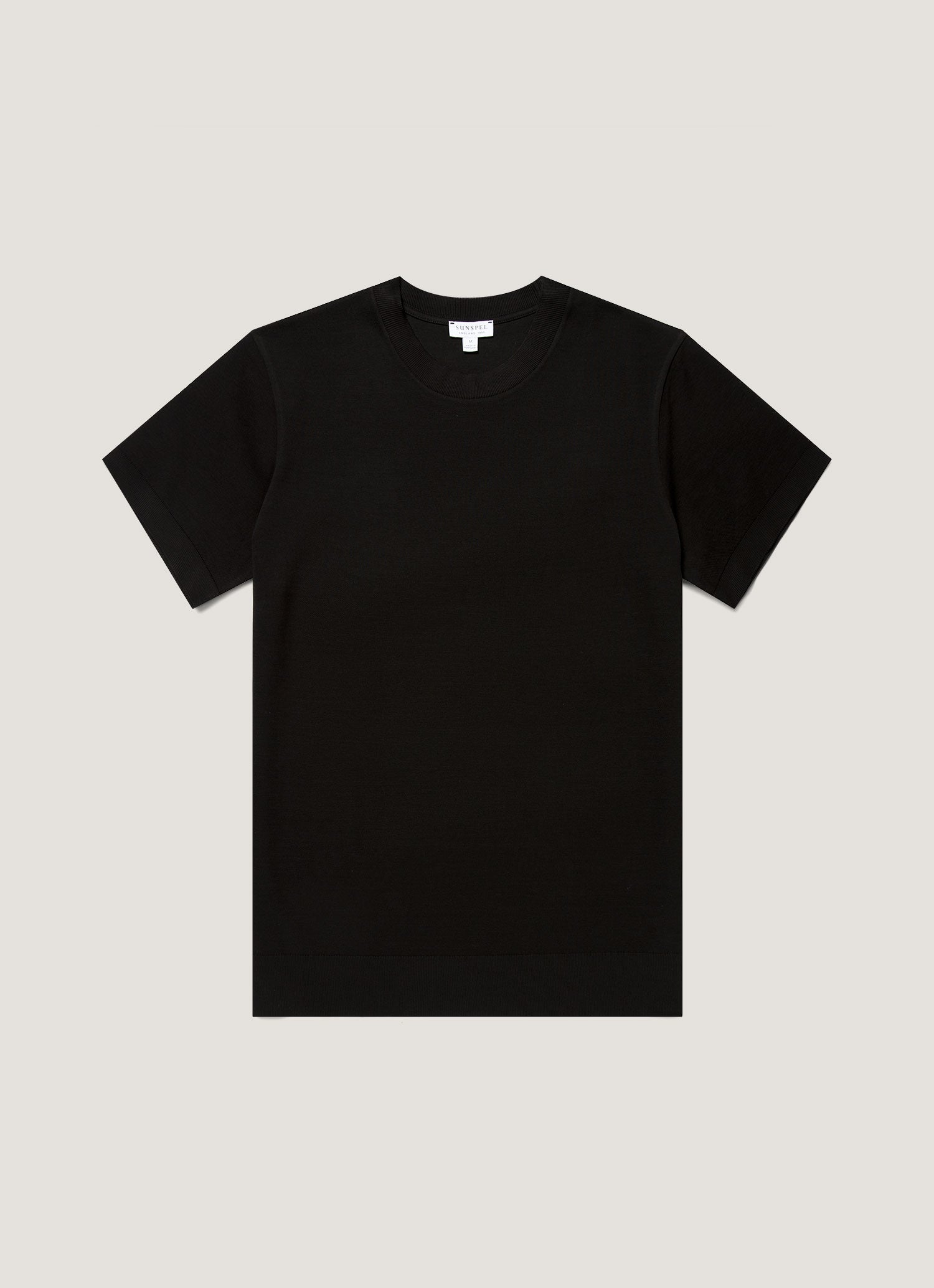 Men's Cotton Piqué T-shirt in Black