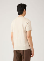 Men's Cotton Piqué T-shirt in Swansdown