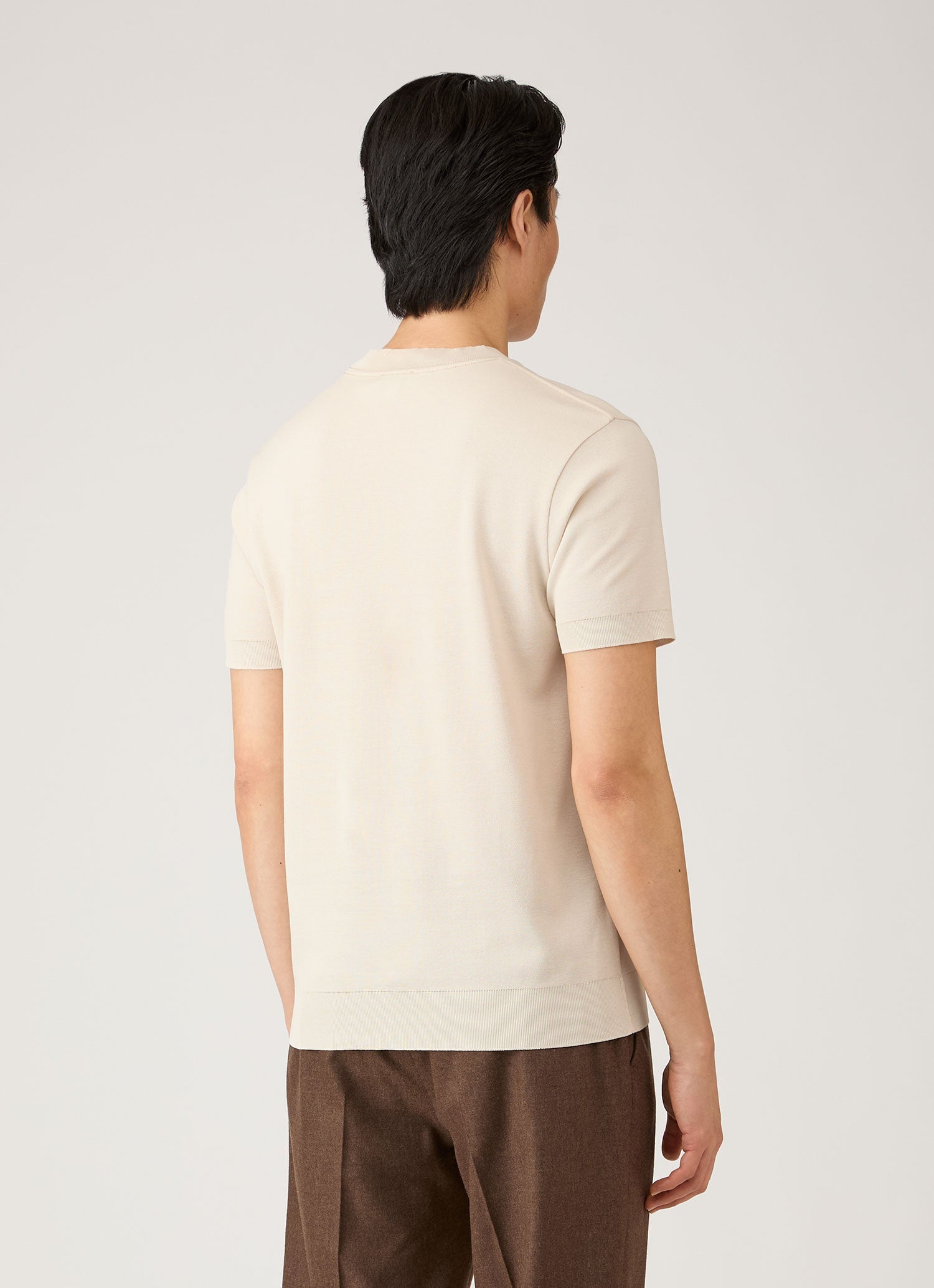 Men's Cotton Piqué T-shirt in Swansdown