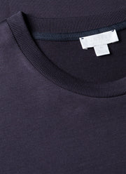 Men's Silk Cotton T-shirt in Navy