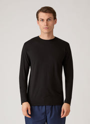 Men's Long Sleeve Tencel™ T-shirt in Black