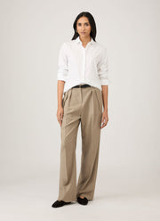 Women's Cotton Shirt in White