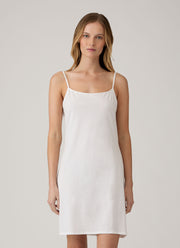 Women's Cotton Slip in White