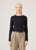 Women's Long Sleeve Classic T-shirt in Black