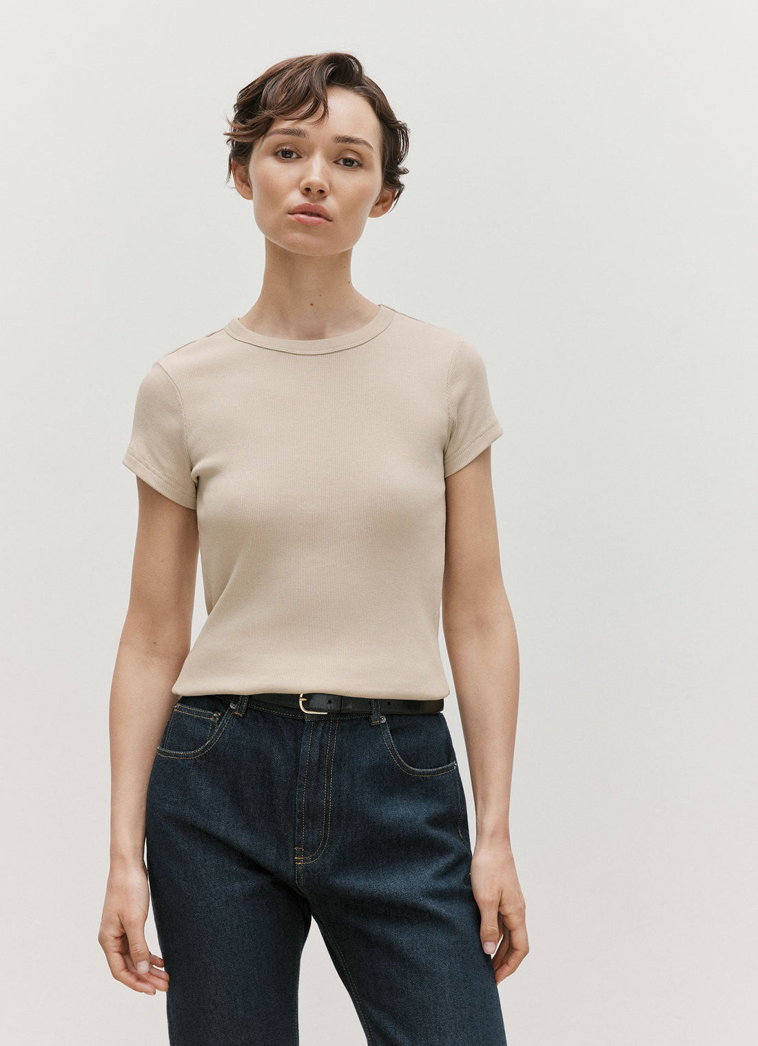 T-shirt côtelé