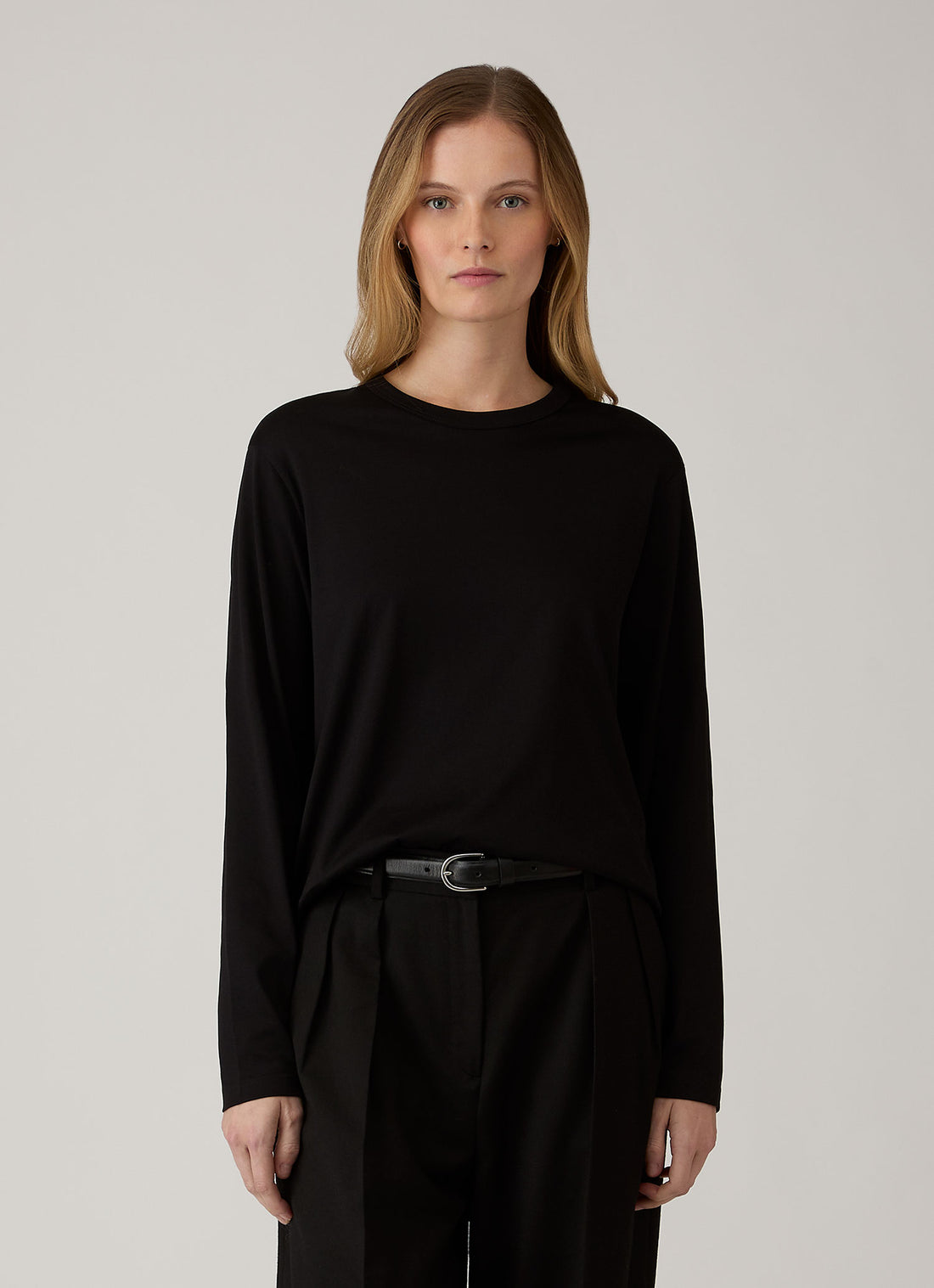 Women's Long Sleeve Everyday T-shirt in Black