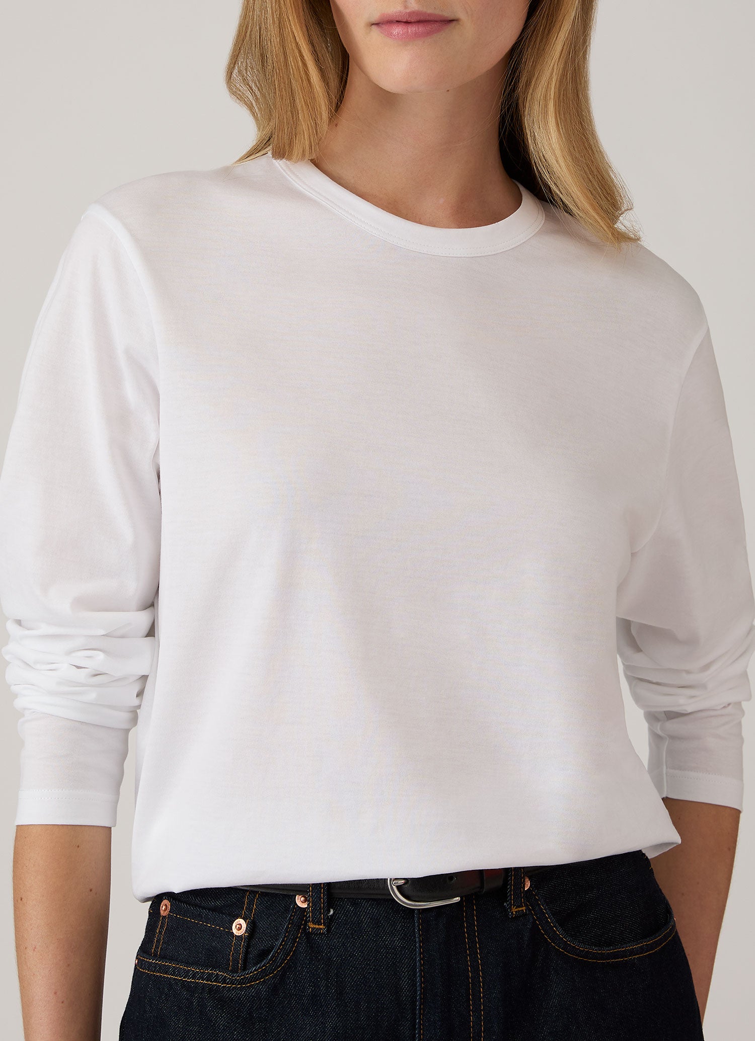Women's Long Sleeve Everyday T-shirt in White
