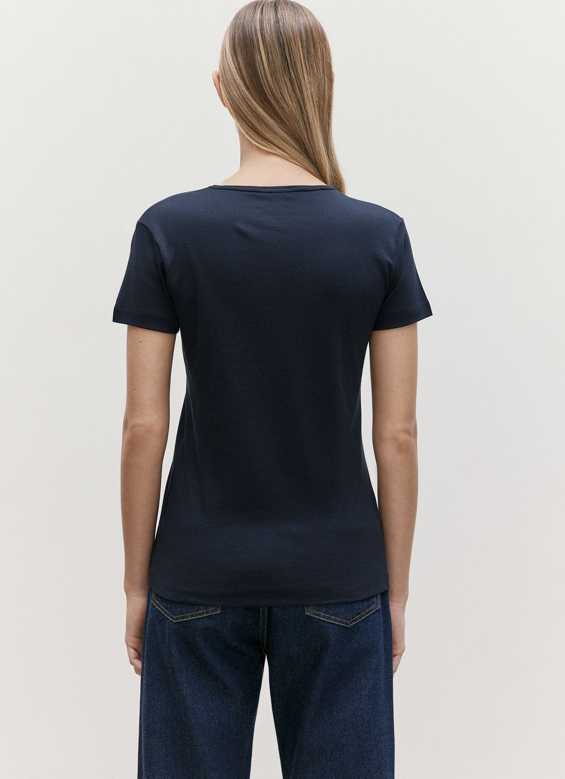 Women's Sea Island Cotton T-shirt in Navy